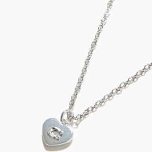 COACH Silver Heart Charm Necklace